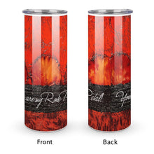 Load image into Gallery viewer, Stainless Steel Tumbler - RED ROSE PETALS Straight Cup With Metal Straw | JSFA - JSFA Jenny Simon