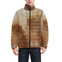 Load image into Gallery viewer, Beige Golden Path Men's Bomber Jacket | JSFA - JSFA - Original Art On Fashion by Jenny Simon