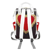 Load image into Gallery viewer, Big Red Heart Multi-Function Backpack | JSFA - JSFA - Original Art On Fashion by Jenny Simon