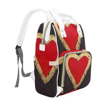 Load image into Gallery viewer, Big Red Heart Multi-Function Backpack | JSFA - JSFA - Original Art On Fashion by Jenny Simon