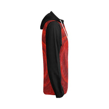Load image into Gallery viewer, Black And Red Rose Women's Zip Up Hoodie Jacket | JSFA - JSFA - Original Art On Fashion by Jenny Simon