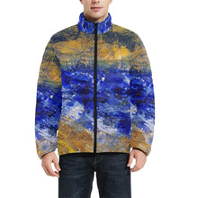 Load image into Gallery viewer, Blue Beaches Men's Bomber Jacket | JSFA - JSFA - Original Art On Fashion by Jenny Simon