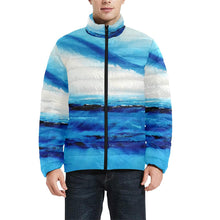 Load image into Gallery viewer, Blue Ocean Spellbound Men's Bomber Jacket | JSFA - JSFA - Original Art On Fashion by Jenny Simon