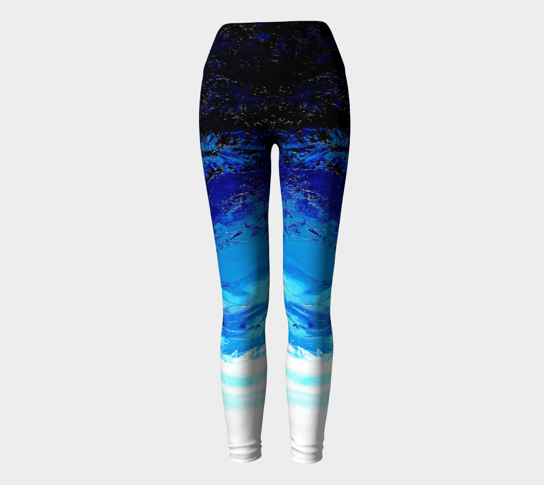 Blue Ocean High Waist Yoga Pants For Women