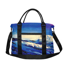 Load image into Gallery viewer, Blue Wave Ladies Weekender Travel Carry On Bag - JSFA - Art On Fashion by Jenny Simon