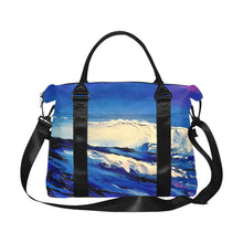 Load image into Gallery viewer, Blue Wave Ladies Weekender Travel Carry On Bag - JSFA - Art On Fashion by Jenny Simon