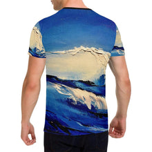 Load image into Gallery viewer, Blue Wave Men&#39;s T-Shirt | JSFA - JSFA - Original Art On Fashion by Jenny Simon