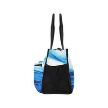 Load image into Gallery viewer, Blue White Ocean Spellbound Pool Beach Tote | JSFA - JSFA - Art On Fashion by Jenny Simon