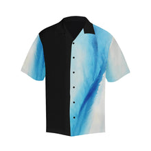 Load image into Gallery viewer, Blue White Spleebound Black Side Hawaiian Shirt | JSFA - JSFA - Original Art On Fashion by Jenny Simon