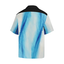 Load image into Gallery viewer, Blue White Spleebound Black Side Hawaiian Shirt | JSFA - JSFA - Original Art On Fashion by Jenny Simon