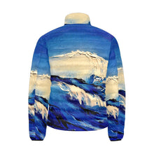 Load image into Gallery viewer, Blue White Wave Men's Bomber Jacket | JSFA - JSFA - Original Art On Fashion by Jenny Simon