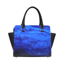 Load image into Gallery viewer, Deep Secret Blue Ocean Handbag Top Handle | JSFA - JSFA - Original Art On Fashion by Jenny Simon