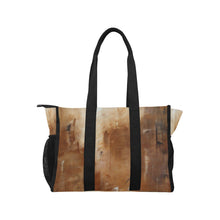 Load image into Gallery viewer, Golden Path Beige Pool Beach Tote | JSFA - JSFA - Art On Fashion by Jenny Simon