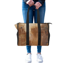 Load image into Gallery viewer, Golden Path Beige Pool Beach Tote | JSFA - JSFA - Art On Fashion by Jenny Simon