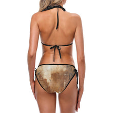 Load image into Gallery viewer, Golden Path Beige White String Bikini | JSFA - JSFA - Original Art On Fashion by Jenny Simon