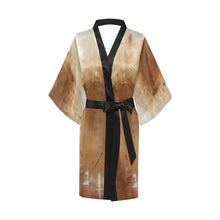 Load image into Gallery viewer, Golden Path Women's Kimono Robe - JSFA - Art On Fashion by Jenny Simon