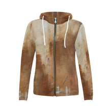 Load image into Gallery viewer, Golden Path Women's Zip Up Hoodie Jacket | JSFA - JSFA - Original Art On Fashion by Jenny Simon