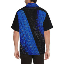 Load image into Gallery viewer, Men's Blue Ocean Gold V Hawaiian Shirt | JSFA - JSFA - Original Art On Fashion by Jenny Simon