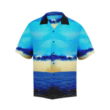 Load image into Gallery viewer, Men's Blue Ocean Rebirth Hawaiian Shirt Sleeves | JSFA - JSFA - Original Art On Fashion by Jenny Simon