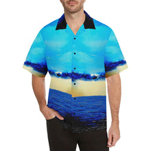 Load image into Gallery viewer, Men's Blue Ocean Rebirth Hawaiian Shirt Sleeves | JSFA - JSFA - Original Art On Fashion by Jenny Simon