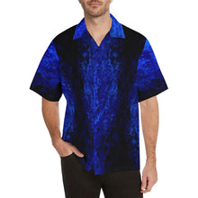 Load image into Gallery viewer, Men's Deep Blue Secret And Black Hawaiian Shirt | JSFA - JSFA - Original Art On Fashion by Jenny Simon