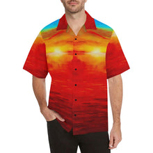 Load image into Gallery viewer, Men's God's Plan Orange Sunset Hawaiian Shirt | JSFA - JSFA - Original Art On Fashion by Jenny Simon