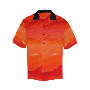 Men's Hawaiian Orange Shirt Men's | JSFA - JSFA - Original Art On Fashion by Jenny Simon