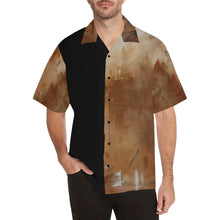 Load image into Gallery viewer, Men's Hawaiian Shirt Golden Path Beige Black | JSFA - JSFA - Original Art On Fashion by Jenny Simon