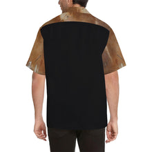 Load image into Gallery viewer, Men's Hawaiian Shirt Golden Path Beige Black | JSFA - JSFA - Original Art On Fashion by Jenny Simon