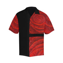 Load image into Gallery viewer, Men's Red Roses Black Side Hawaiian Shirt | JSFA - JSFA - Original Art On Fashion by Jenny Simon