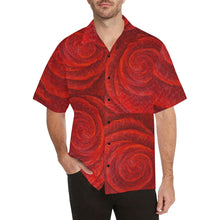 Load image into Gallery viewer, Men's Red Roses Hawaiian Shirt | JSFA - JSFA - Original Art On Fashion by Jenny Simon