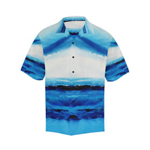 Load image into Gallery viewer, Men&#39;s Spellbound Blue White Hawaiian Shirt | JSFA - JSFA - Original Art On Fashion by Jenny Simon