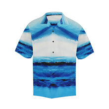 Load image into Gallery viewer, Men's Spellbound Blue White Hawaiian Shirt | JSFA - JSFA - Original Art On Fashion by Jenny Simon
