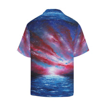 Load image into Gallery viewer, Men's Stars And Stripes Blue Red Hawaiian Shirt | JSFA - JSFA - Original Art On Fashion by Jenny Simon