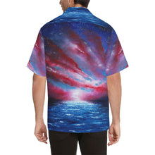Load image into Gallery viewer, Men's Stars And Stripes Blue Red Hawaiian Shirt | JSFA - JSFA - Original Art On Fashion by Jenny Simon