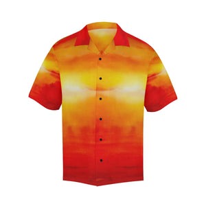 Men's Sunset Magic Orange Yellow Hawaiian Shirt | JSFA - JSFA - Original Art On Fashion by Jenny Simon