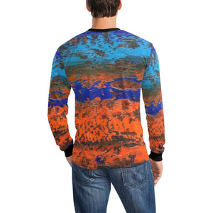 Orange Blue Zest Long Sleeve Men's T-shirt | JSFA - JSFA - Original Art On Fashion by Jenny Simon