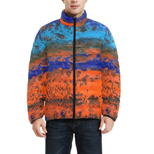 Load image into Gallery viewer, Orange Blue Zest Men's Bomber Jacket | JSFA - JSFA - Original Art On Fashion by Jenny Simon