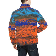 Load image into Gallery viewer, Orange Blue Zest Men's Bomber Jacket | JSFA - JSFA - Original Art On Fashion by Jenny Simon