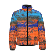 Load image into Gallery viewer, Orange Blue Zest Men's Bomber Jacket | JSFA - JSFA - Original Art On Fashion by Jenny Simon