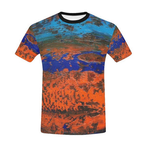 Orange Blue Zest Men's T-Shirt | JSFA - JSFA - Original Art On Fashion by Jenny Simon