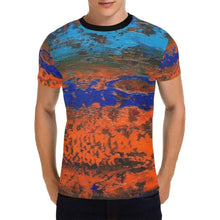 Load image into Gallery viewer, Orange Blue Zest Men&#39;s T-Shirt | JSFA - JSFA - Original Art On Fashion by Jenny Simon