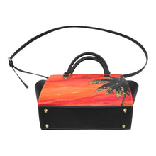Load image into Gallery viewer, Orange Palm Tree Handbag Top Handle | JSFA - JSFA - Original Art On Fashion by Jenny Simon