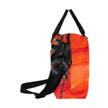 Load image into Gallery viewer, Orange Palm Tree Ladies Weekender Travel Carry On Bag - JSFA - Art On Fashion by Jenny Simon