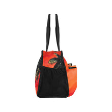 Load image into Gallery viewer, Orange Palm Tree Pool Beach Tote | JSFA - JSFA - Art On Fashion by Jenny Simon