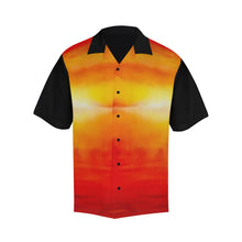 Load image into Gallery viewer, Orange Sunset Magic Black Sleeve Hawaiian Shirt | JSFA - JSFA - Original Art On Fashion by Jenny Simon