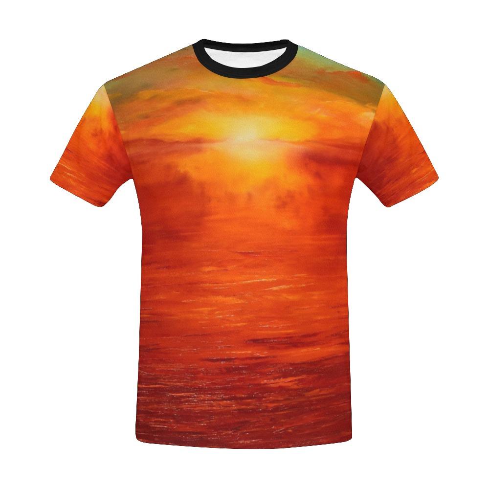 Orange Sunset Men's T-Shirt | JSFA