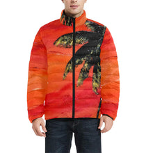 Load image into Gallery viewer, Palm Tree Orange Men's Bomber Jacket | JSFA - JSFA - Original Art On Fashion by Jenny Simon