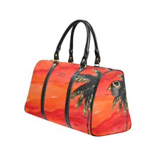 Load image into Gallery viewer, Palm Tree Orange Sky Travel Bag | JSFA - JSFA - Original Art On Fashion by Jenny Simon