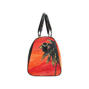 Palm Tree Orange Sky Travel Bag | JSFA - JSFA - Original Art On Fashion by Jenny Simon